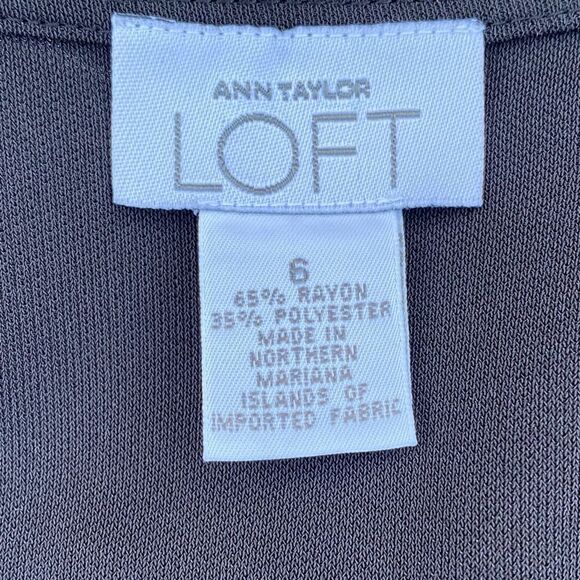 Ann Taylor Loft Black Sleeve-less Dress with Rouching Detail. Size 6. EUC! - Picture 3 of 4